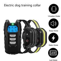 ZZOOI Dog Training Collar Anti Bark Stop Shock Pet LCD Electric Remote Control Waterproof Rechargeable for All Size Vibration Sound