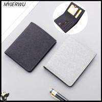 MYIERWU Zip Canvas Fashion Men Short Wallet Multi-functional Card Holder Mini Coin Purse