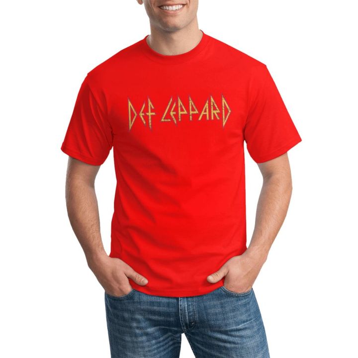 couple-tshirts-def-leppard-logo-inspired-printed-cotton-tees