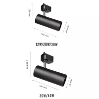 Sp LED ติดตามแสงตารางการแข่งขัน12วัตต์20วัตต์30วัตต์40วัตต์โคมไฟเพดานรถไฟปรับไฟสปอร์ตไลท์ร้านค้าโชว์รูมร้านขายเสื้อผ้าแสง220โวลต์