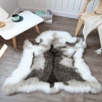 New Animal Faux Reindeer Fur Carpet Rug Plush Chair Cushion Sofa Cover Imitation Reindeer Leather Christmas Gift