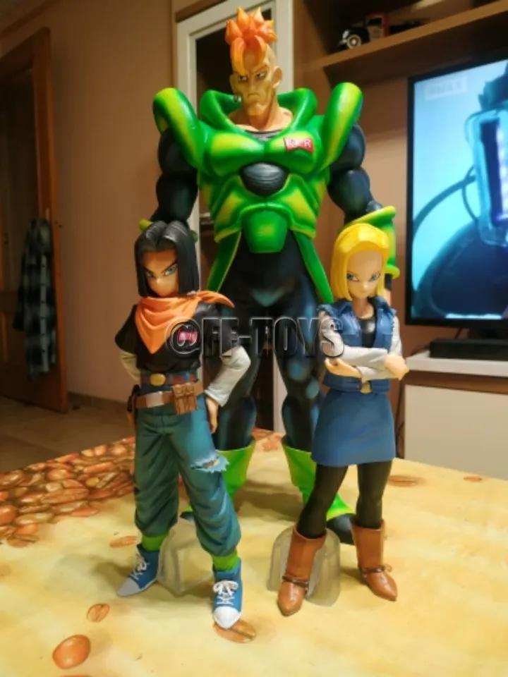 24CM Anime Dragon Ball Z Android 17 18 Figure Android 18 PVC Action Figures  Collection Model Toys for Children Christmas Gifts