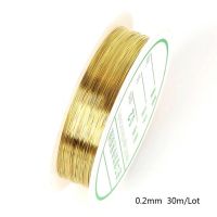 30/20/15/8/7/5/3/2m Golden Beads Rope Copper Wires Craft Beading Wire For Bracelet Necklace Cord String Jewelry Accessories