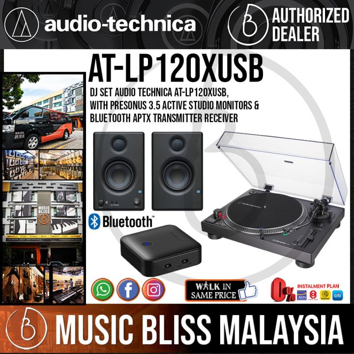 Audiophile Set Audio Technica AT-LP120XUSB with Presonus Eris  BT Studio  Monitors & Bluetooth  APTX Transmitter Receiver | Lazada