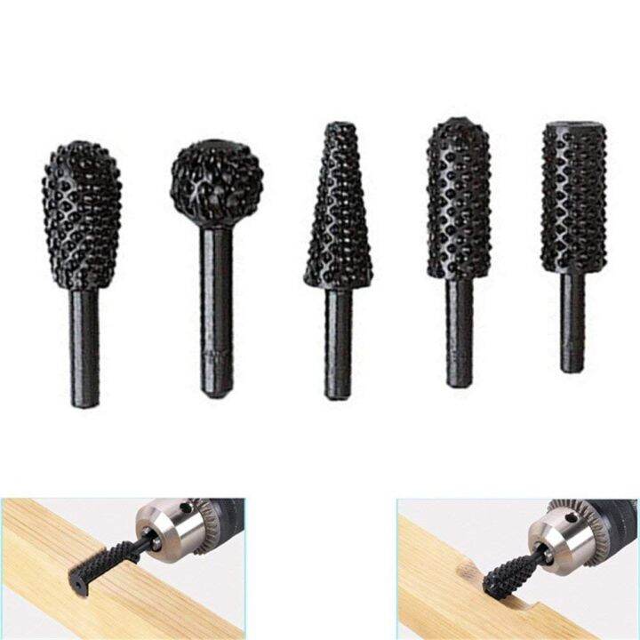 worth-buy-5pcs-woodworking-profiled-หมุน-rasp-เหล็กแกะสลักเครื่องตัดลวดลายโม่บดหัวตัวนำสำหรับอุปกรณ์เจาะไฟฟ้า