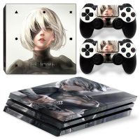 [Enjoy the small store] สำหรับมืออาชีพ PS4 NieR:Automata PVC ผิวไวนิลสติกเกอร์รูปลอกฝาครอบคอนโซล DualSense ป้องกันฝุ่น