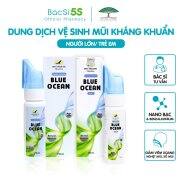 Xịt mũi cho bé người lớn Nano Bạc Blue Ocean- Kháng khuẩn, giảm sổ mũi