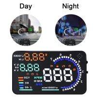 หน้าจอหัวรถ HUD แบบ X6 A8 LED กระจกหน้ารถความเร็วนาฬิกาปลุกโปรเจ็คเตอร์รอบต่อนาทีความเร็วสูงกว่าความเร็วเตือนปริมาณการใช้น้ำมัน