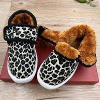 [COD] new childrens handmade shoes Korean version of boys and girls plus velvet thickened non-slip soft bottom lightweight home warm