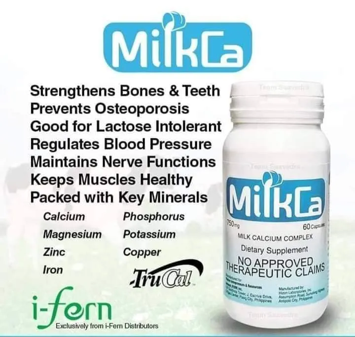 MilkCa (MILK CALCIUM COMPLEX) 750mg/60caps by Ifern Lazada PH