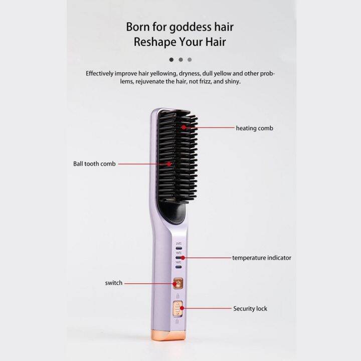 1set-straight-hair-comb-hair-straightener-curling-straight-hair-brush-portable-usb-charge-multifunctional-green