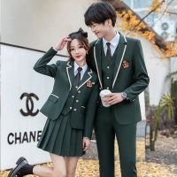 JK college style uniform full set of mens womens high-end four piece suit with meat covering slimming students school