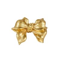 ✥✕ Light luxury bow vintage brass handle European French creative gold single hole chest of drawer door handle new style