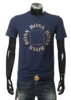 【hot sale】 Hugo Boss Green Label Original เสื้อยืดลําลองสําหรับผู้ชายแขนสั้นคอก ลม