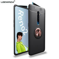 LEEWINDA สำหรับ OPPO Reno 2เคสโทรศัพท์,Magnetic เกราะขอบซิลิโคนและ Hard ฝาหลังโลหะแหวนปลอก