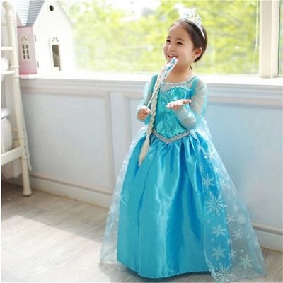 [WFRV] Frozen Dress Kids Girls Dress Anna Cosplay Party Princess Halloween Christmas Fancy Dress