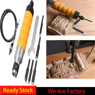 220V Electric Chisel Woodworking Carving Tools Machine Set with