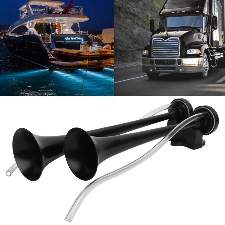 130db-dual-trumpet-loud-air-horn-พร้อมคอมเพรสเซอร์สำหรับรถบรรทุก-club-cars-yachts-mine-carts