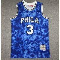 เสื้อผ้าบอลที่นิยมมากที่สุด ขายดี NBA ฟิลาเดลเฟีย 76ers สไตล์คลาสสิก สําหรับผู้ชาย เสื้อกีฬาบาสเก็ตบอล ปักลายกลุ่มดาว 3 Allen lverson M N AJmnai20BOlhke97