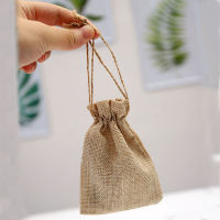 50PCS Vintage Retro Jute Burlap Drawstring Gift Bags Christmas Halloween Wedding Birthday Party Gift Packaging Hessian Pouches