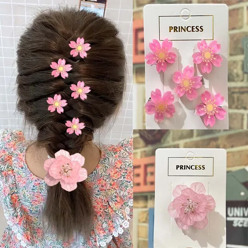 Girlish Korean Style Cute Little Clip Hairpin Cherry Blossom | Lazada  Singapore