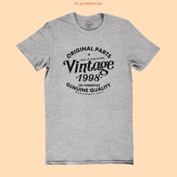 การออกแบบเดิมเสื้อยืดลาย-vintage-original-1998-เสื้อวันเกิด-เปลี่ยนปีได้-ไซส์-s-2xls-5xl