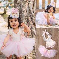 Newborn Baby Girls Lace Floral Romper+Tutu Skirts Dress