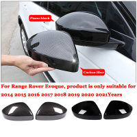 2Pcs Car Look Carbon Fiber Rearview Rear View Mirror Cover For Land Rover Discovery Sport Range Rover Velar Evoque Jaguar F-Pace