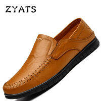 ZYATS รองเท้าหนังของผู้ชายแฮนด์เมดแบบใหม่รองเท้าผู้ชายลำลอง3สี38-46 [จัดส่งฟรี]