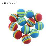 CRESTGOLF โฟม PU สีรุ้งแพค50ชิ้นต่อลูกกอล์ฟลูกบอลฟองน้ำอุปกรณ์ช่วยฝึกซ้อมชิงช้าสนามหลังบ้านลูกกอล์ฟ