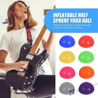 Inflatable Half Yoga Ball Exercise Fitness Equipment Balance Training Gym Ball
