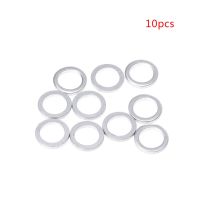 10Pcs 2Mm โซ่จักรยานสกรูล้อเครื่องซักผ้าแผ่นเสริมอะลูมิเนียมหน้าแปลนล้อคู่เปลี่ยนเดี่ยว