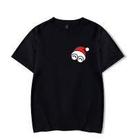 เสื้อยืดผ้าฝ้ายเสื้อยืดผ้าฝ้าย เสื้อยืดคริสต์มาสAlimoo Merry Christmas Men &amp; Women Cotton T-shirt Short Sleeve Oversize XXS 4XL