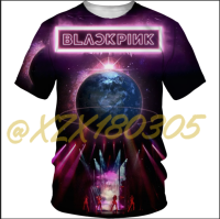 （xzx  31th）  (all in stock xzx180305)Hot Sale Summer New Pop Music Combination BLACK-PINK 3d Printing T-shirt Unisex Casual Fashion Round Neck Short-sleeved T-shirt Hip Hop Cool Street Style T-shirt 04