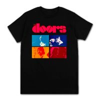 Hot sale The Doors band graphic Mens 100% Cotton Round Neck Short Sleeve T-Shirt  Adult clothes