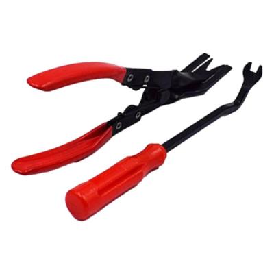 Panel Clip Removal Pliers 2pcs Auto Trim Clip Pliers Repair Kit Remover Tool Strong Labor Saving Clip Removal Pliers Set For Automotive Clip Door Panel Instrument Panel robust