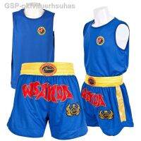 ■ Uniforme De Boxe MMA Para Crianças E E E Calçes Muay Thai Fato Boxe Vestuário Wushu Kongfu Trajes Marais Ci2ชิ้น