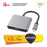 READ ใหม่ Type-c ฮับ USB C ถึง HDMI-Compatible ตัวแยกสัญญาณ USB-C 3 ใน 1 4K HDMI USB 3.0 PD อะแดปเตอร์สมาร์ทชาร์จเร็วสำหรับ MacBook Dell