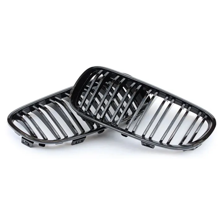 2x-gloss-black-front-kidney-grill-grille-for-bmw-e92-e93-3-series-328i-335i-coupe-lci-2011-2013