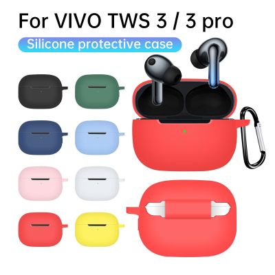 Silicone For VIVO TWS 3/3pro Bluetooth Headset Protective Case Silicone Soft Case Headset Case With Hook Charging Storage Bag W Wireless Earbud Cases