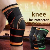 1Pcs Sports Knee Pads Men Pressurized Elastic Knee Pads Support Fitness Gear Basketball Volleyball Gym Sport Brace Protector Supports Braces