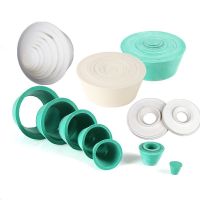 9pcs/lot Green White silica gel Rubber stopper with hole for Brinell funnel lab supplies 9x1 Suction filter bottle Bar  Wine Tools