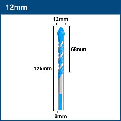 ดอกสว่านหัวเจาะหัวเจาะแก้วขนาด3/4/5/10/12มม. สำหรับสว่านเครื่องมือเจาะและสว่านโลหะผนังกระเบื้องเซรามิก