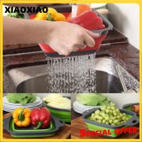 【CW】 Silicone Folding Drain Basket Fruit Vegetable Washing Collapsible Drainer Strainer Colander Storage