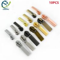 ❉☞✌ 10Pcs/Set Color 5 Metal Zipper Slider Nylon Zipper Puller For DIY Handwork Bag Sewing Zipper Slider Accessories