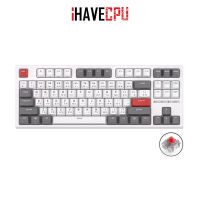 iHAVECPU KEYBOARD (คีย์บอร์ด) ROYAL KLUDGE RK-R87 SINGLE-MODES (RED SWITCH) WHITE