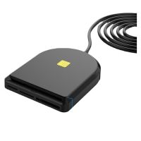 1 Piece Portable Convenient Smart Card Reader Black ABS USB Multi-Functional Tax Return SIM/SD/TF/IC Smart Card Reader