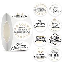 100-500pcs Merry Christmas Sticker Christmas Party Decoration Gift Box Sealed Sticker Envelope Sticker Home Decor Baking Tags Stickers Labels