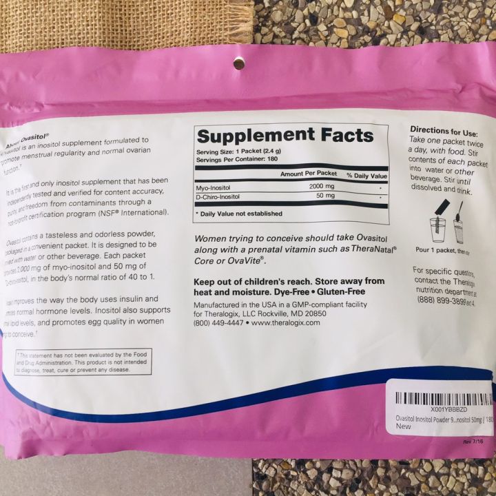 30-ซอง-packet-sachets-ovasitol-inositol-powder-supplement-theralogix-for-15-days-สำหรับใช้-15วัน-สำหรับผู้หญิงที่มีภาวะ-pcos-หรือต้องการบำรุงไข่ให้สมบูรณ์