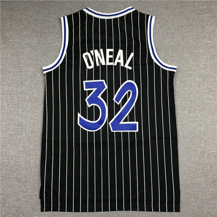 ready-stock-shot-goods-nba-magic-jersey-number-32-o-neill-retro-embroidered-white-blue-black-striped-basketball-suit-for-men-and-women